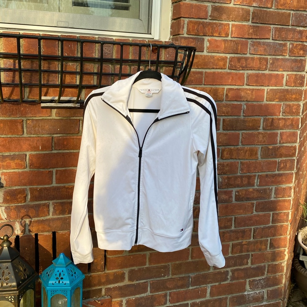 Tommy Hilfiger white athletic jacket